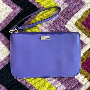 Kate Spade Lolly Newbury Lane Leather Wristlet Purple